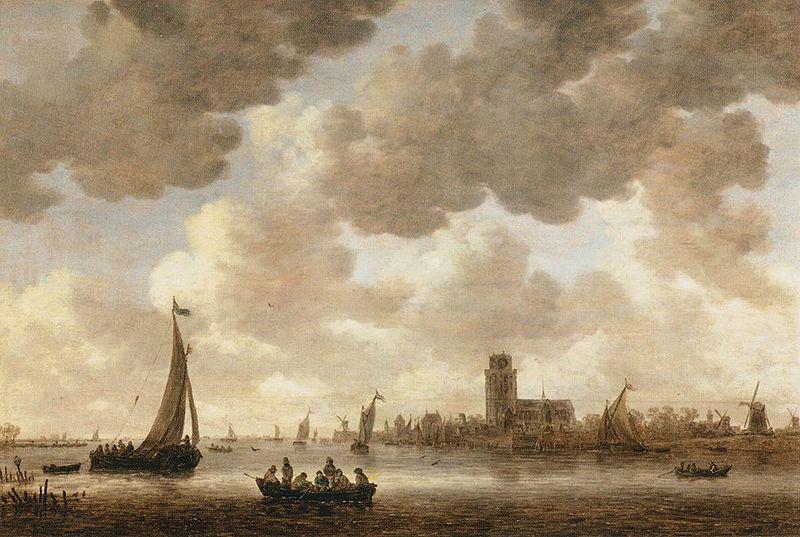 Jan van Goyen The Meuse at Dordrecht with the Grote Kerk.